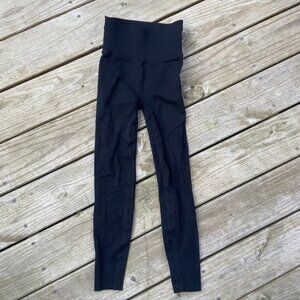 ** Fabletics SculpKnit leggings Black High Waisted raw hem Small S